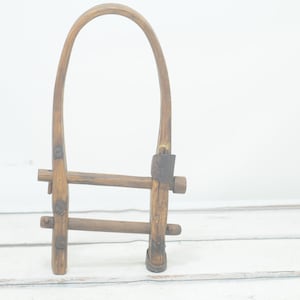 Antique Primitive Small Yoke Barn Find Hand Forged Wrought Iron Goat Yoke Dog Pony