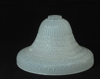 Vintage Industrial GE? Street Light Street Lamp Holophane Shade Steampunk 10.5"