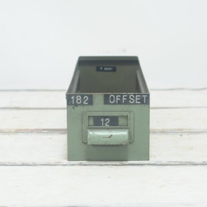 Vintage . All Metal File Drawer Parts Drawer Industrial Decor Chippy Blue Green Paint Vintage Metal File Drawer #2
