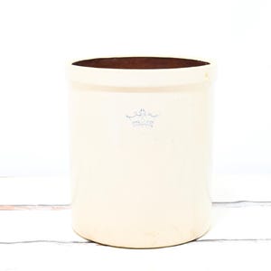 5 Gallon Blue Crown ROBINSON RANSBOTTOM Stoneware Salt Glaze Vintage Salt Crock