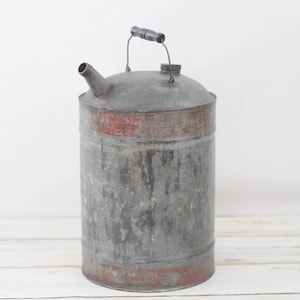 Vintage ./Antiek 3? Gallon zinkolie blikje brandstofkan