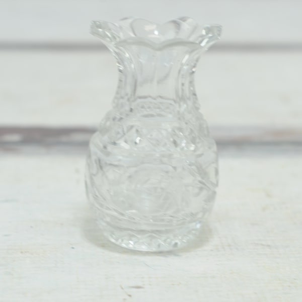 Cut Glass Vase Etsy