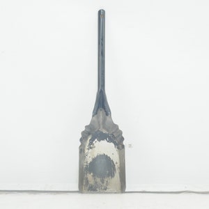 Vintage metalen brandschop asverwijdering zwarte rustieke zware schopschep #3