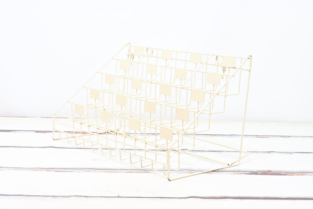 Vintage . off White Metal Wire Shelves Display Store Display Rack ...