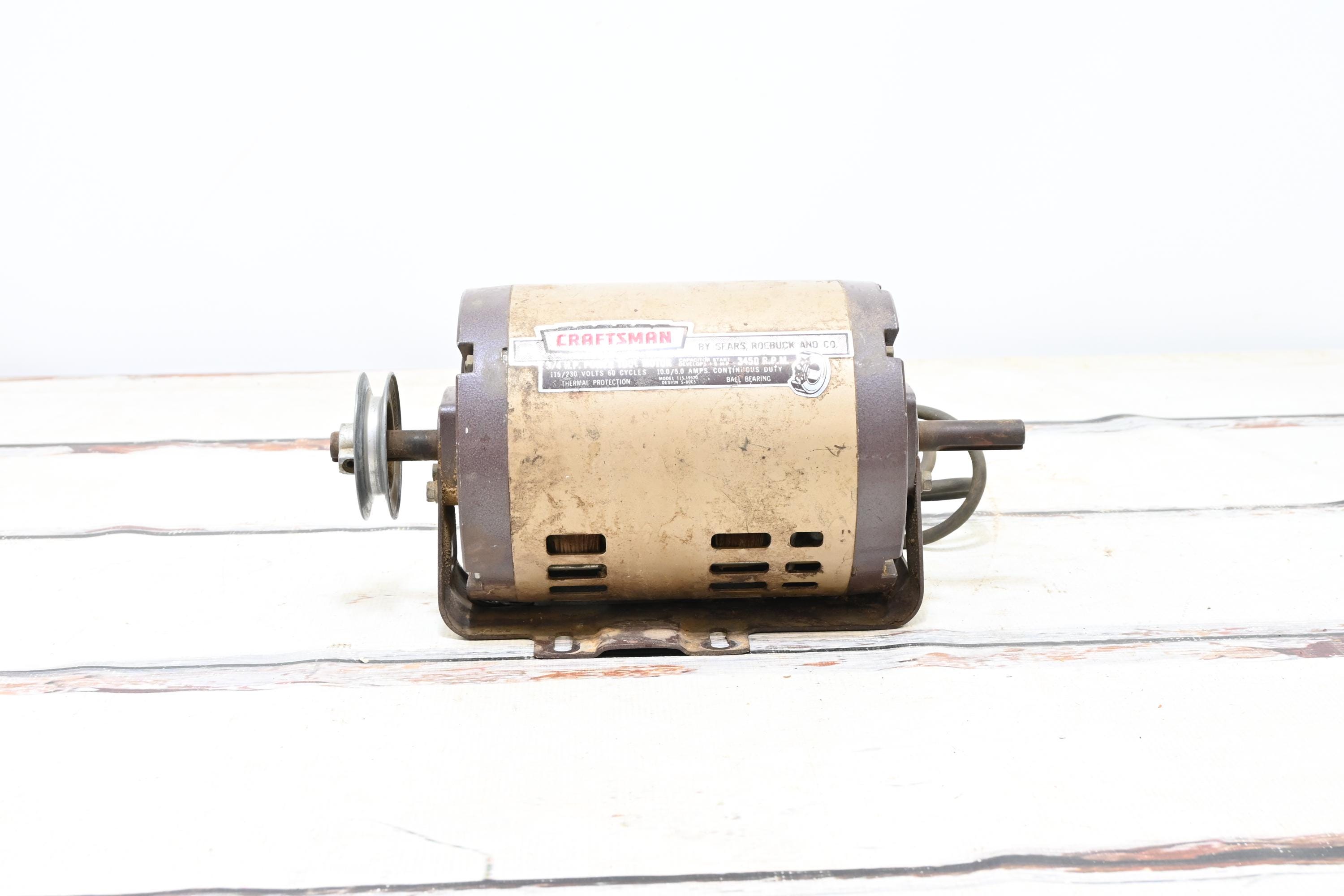 モーターヘッド　古い　80s England Vintage 1950s Craftsman 3/4 HP Motor 3450 RPM 115.19920 Power Tool