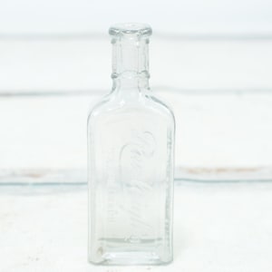 Antique Glass Bottle Collectible Rawleighs Trademark Embossed Medicine Bottle Apothecary Decor