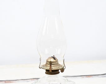 Vintage Lamplight Farms Oil Lamp Embossed Horse and Buggy Scene