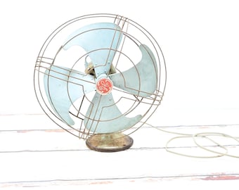 Antiguo./Ventilador de mesa GE General Electric de 18,5" de ancho, de época, que no funciona