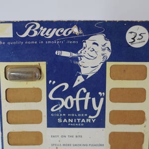 Vintage . Cigar Tobacco Advertising Bryco Softy Cigar Tips Store Display Tobacco