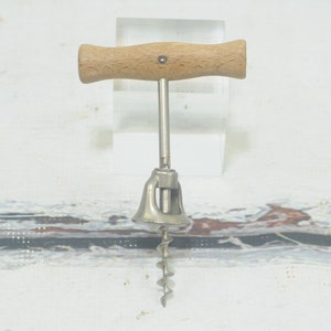 Vintage.  Williamson&#39;s? Corkscrew With Wood Handle Wine Bottle Opener