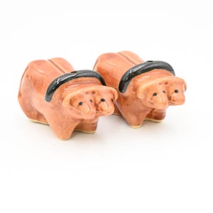 Vintage .Puppies Dogs Salt and Pepper Shakers Collars Collectible Shakers +