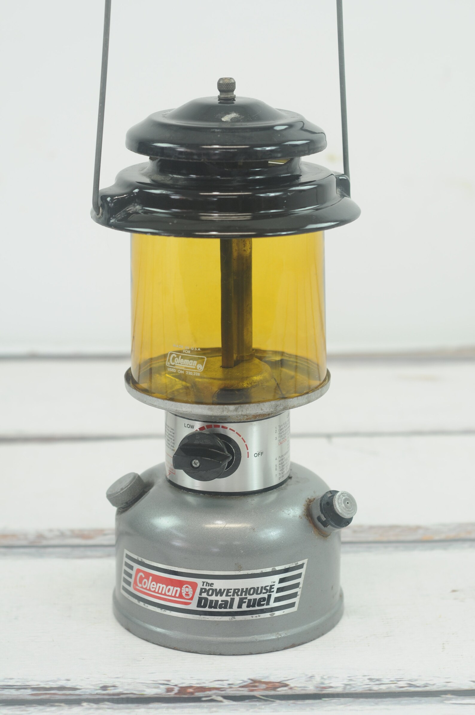 Vintage . 1994 Coleman Dual Fuel Lamp Model 295 Camping Etsy