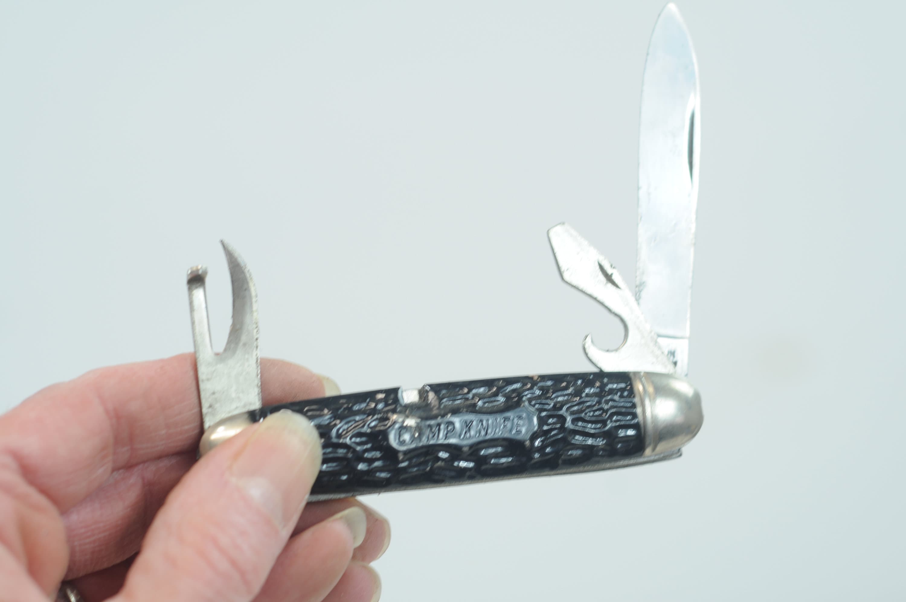 Vintage Camp Knife Pocket Knife Made in Germany 3 Tool Folding Etsy