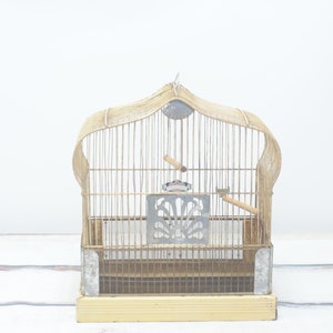 Bird. Cage Vintage Crown Yellow Birdcage Vintage Bird Cage Fabulous Patina