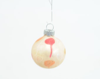 ヴィンテージ クリスマスオーナメント ピンク 凹みガラス クリスマス