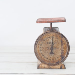 Scale . Vintage Way Rite Scale Kitchen Scale Orange Scale 25 Pound Scale