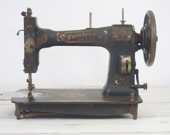 White Rotary Antique Sewing Machine, Repair,parts or Great Decorator