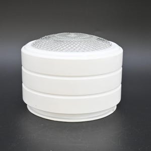 Vintage . Art Deco White Glass Clear Glass Globe Ceiling Light Shade 5.75&quot; Fitter