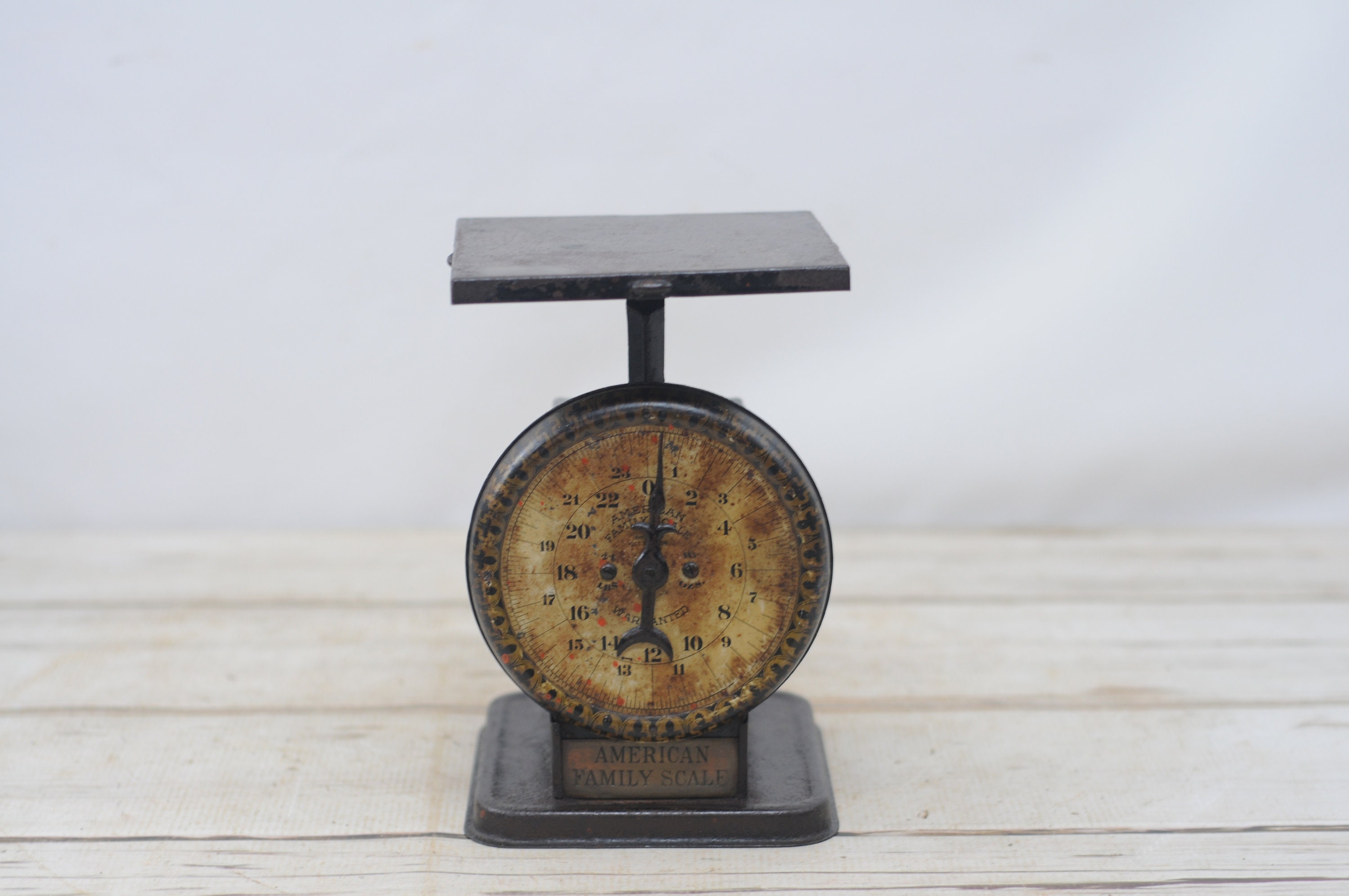 Rare Antique 1898 American Family Scale Kitchen Black Scale