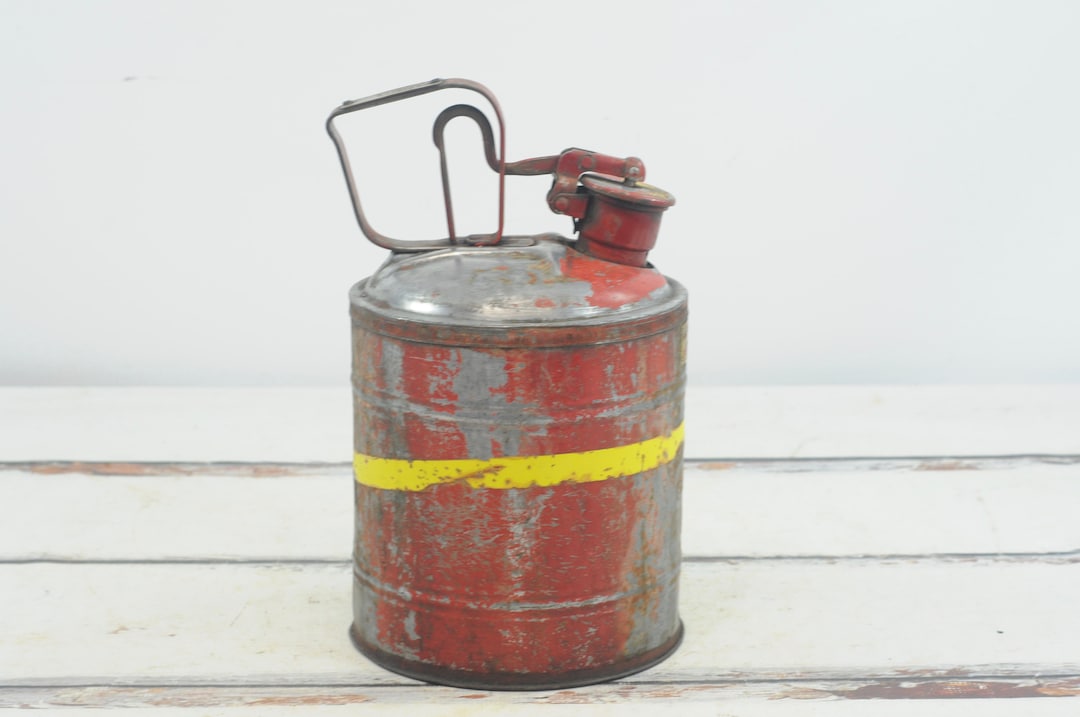 Vintage . Oil Can Gas Can Industrial Decor Protectoseal #4613