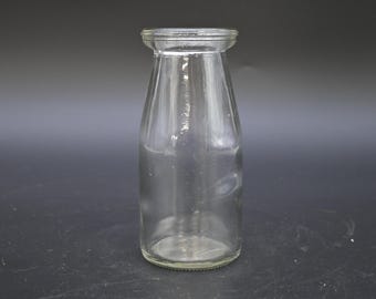Vintage. Ongemarkeerd 1/2 pint melkfles glazen fles Bud Vase