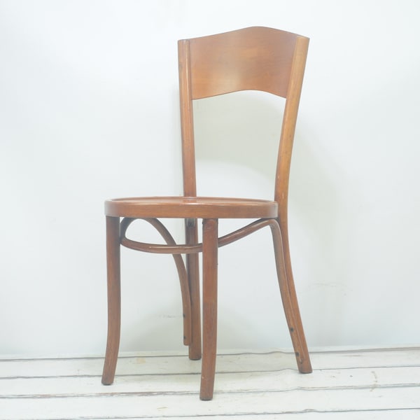 Vintage/Antique Thonet Bent Wood Chair Wood Dining Chair Accent Chair Wooden Chair Solid Wood Seat and Seat Back Needs Work