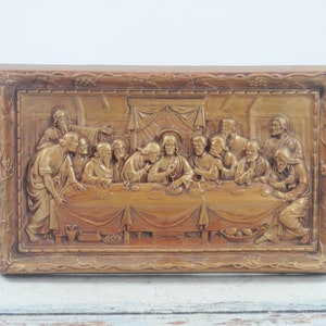 Vintage Holland Mold Last Supper Art Pottery Figurine 1978 Artist Marked *