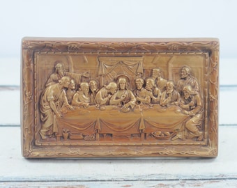 Vintage Holland Mold Last Supper Art Pottery Figurine 1978 Artist Marked *