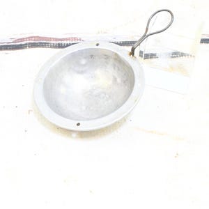 Vintage .Aluminum  Egg Poacher Single Dipper Easter Egg Dipper Aluminum Easter Dye Dipper