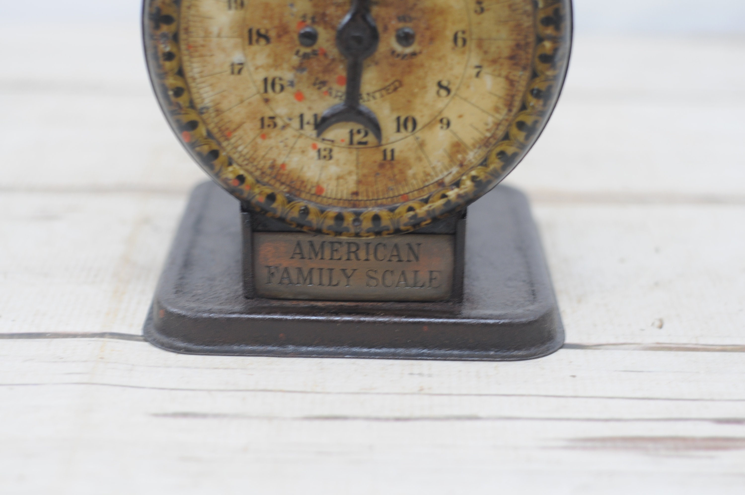 Rare Antique 1898 American Family Scale Kitchen Black Scale 