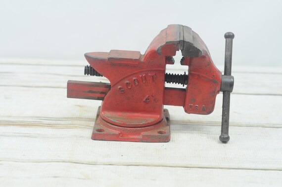 Werkzeug Vintage Haus Wohnen Scout 4 Red Swivel Bench Vise Jaws