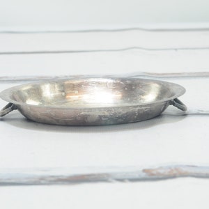 Vintage . Silver-plate? Bowl Tray Silver Decor Double Handle Serving Bowl Decorative Bowl