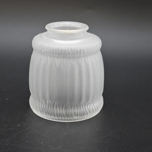 Antique/Vintage White Frosted Glass Lamp Shade Pendant Shade With Raised Design
