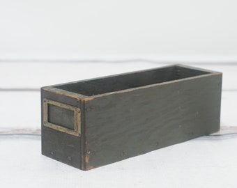 Wood . Cabinet Drawer Wood  Metal Industrial Parts Drawer Primitive Decorative Box