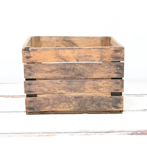Vintage . Farm Fruit Crate Large Wood Vintage Fruit Box Potato Crate Slat Box