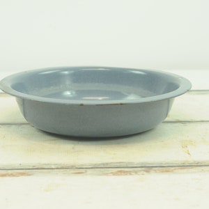 Vintage ./ Antique Gray Graniteware Bowl Enamelware Grey Speckled Bowl 12.5&quot;