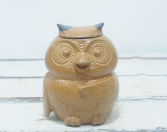 Vintage McCoy #204 Owl Cookie Jar Canister Collectible Owl Decor, Cookie Jar Collectible