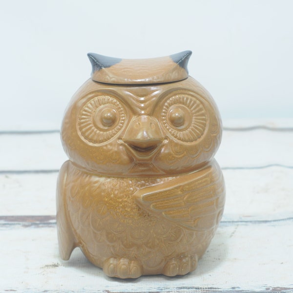 Vintage McCoy #204 Owl Cookie Jar Canister Collectible Owl Decor, Cookie Jar Collectible