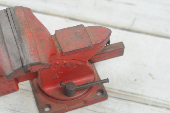 Werkzeug Vintage Haus Wohnen Scout 4 Red Swivel Bench Vise Jaws