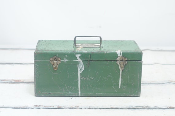 Vintage . Green Tackle Box Tool Box Tool Chest Utility Box Storage Box Art  Supply Box -  Canada