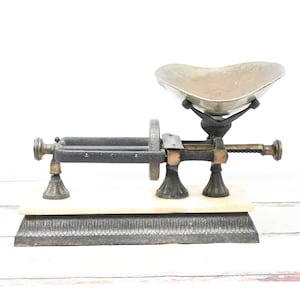 Antique . Scale The Micrometer Dodge Mfg. Co. Iron Marble Brass Scale 20lb?