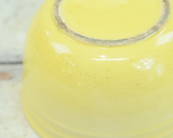 レア　ビンテージ陶器 ヴィンテージ。黄色の陶器ボウル オックスフォードウェア? 冷蔵庫用皿