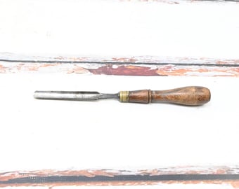 Antique/Vintage 11.75" L. & I. J. White Wood Carving Tool Gouge Chisel 5/8"Cutting Edge