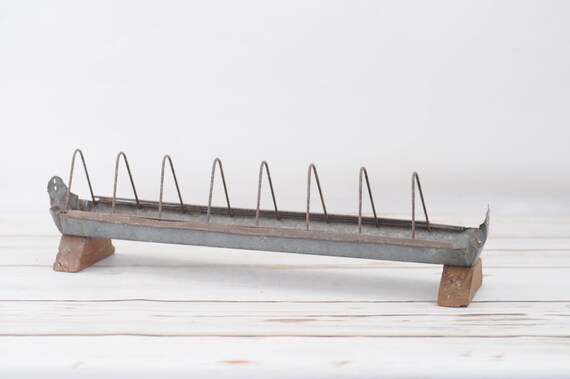 Vintage Primitive Galvanized Metal Country Farm Chicken Etsy