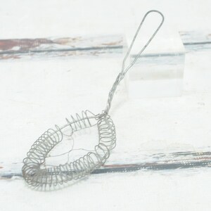 Vintage Coiled Twisted  Wire Whisk Metal Egg Whip Vintage Kitchen Tool