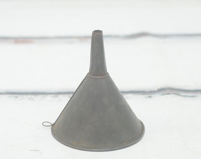Vintage . Zinc Metal Funnel Small Farm Funnel Garage Funnel Kitchen ...