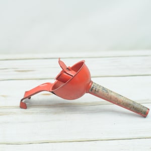 Vintage . Oil Funnel Opener Spout Original Label Champs Service Standard Motor Prod.