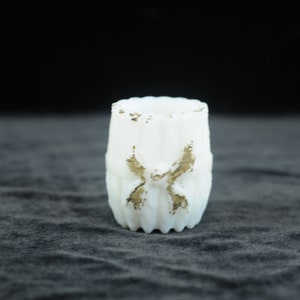 Antique Milk Glass Toothpick Holder Bundle Of Cigars Ribbon Bow EAPG Eagle Glass Co.1890s+