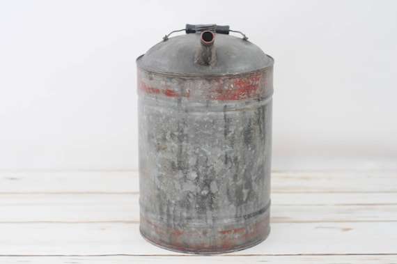 Vintage ./ Antique 3? Gallon Zinc Oil Can Fuel Can - Etsy