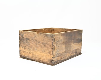 Antique Wood Crate Chinese Shipping Crate Bamboo Shoots Dovetailed